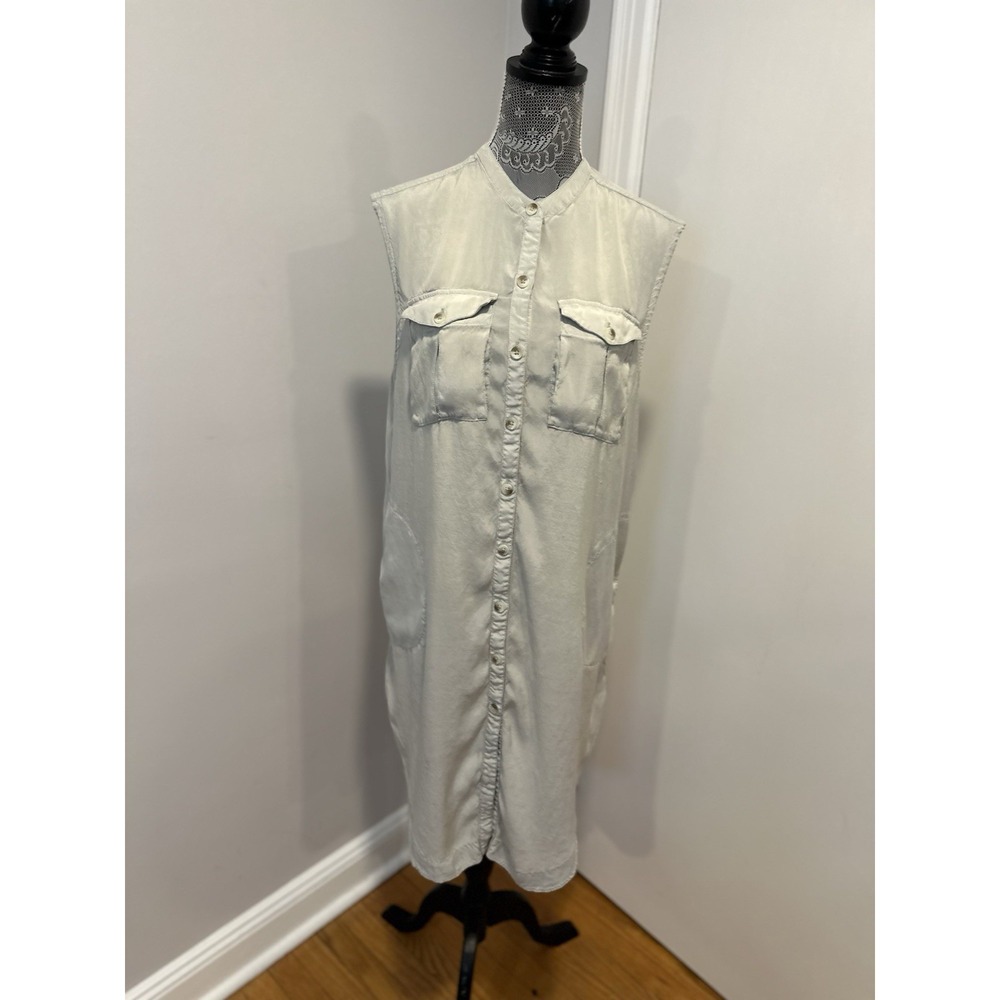 Free People Sz: S We The Free Lightweight Sleeveless Button Front Dress Pockets